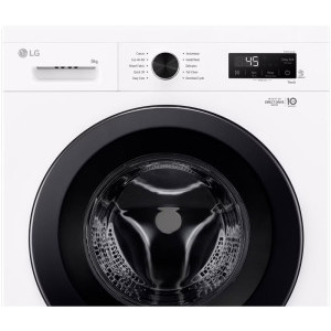 LG F4X1008NWK, 8 kg, 1400 RPM, Clasa A, Inverter Direct Drive, Steam, ThinQ, Alb