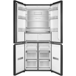 TCL RC521CXE0, 521 L, Clasa E, Total No Frost, Inverter, Metal Cooling, T-Fresh, Multi Air-Flow, Pure Air, T-Temp, AI Radar, Control electronic, 190 cm, Inox