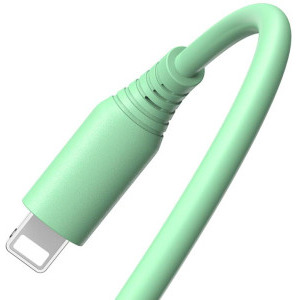 Tellur USB Male la Lightning Male, 1 m, Green, amperaj maxim suportat 3A