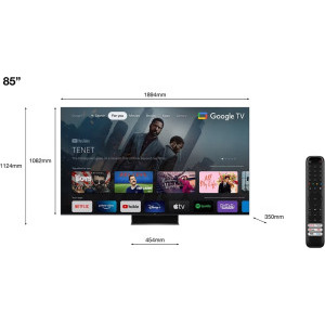 TCL Smart TV Mini LED 85C845 Seria C845 215cm negru 4K UHD HDR