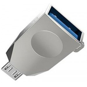 Hoco Adaptor UA10, microUSB Male la USB Female, Gold