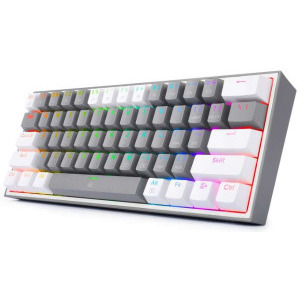 Redragon Fizz Grey White RGB Mecanica Red Switch