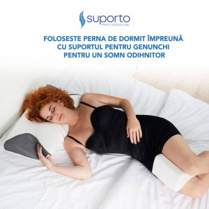 Suporto Set perne pentru dormit ortopedica cervicala si perna pentru genunchi