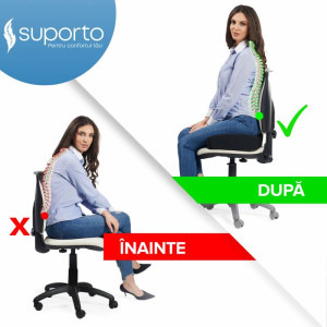 Suporto Set perna sezut semi-colac si perna lombara confort