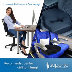 Suporto Set perna sezut semi-colac si perna lombara confort