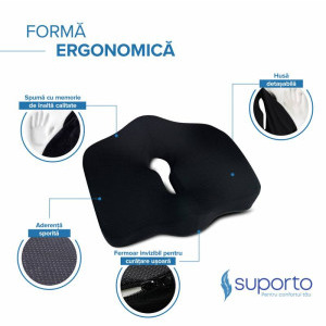 Suporto Set perna sezut semi-colac si perna lombara confort