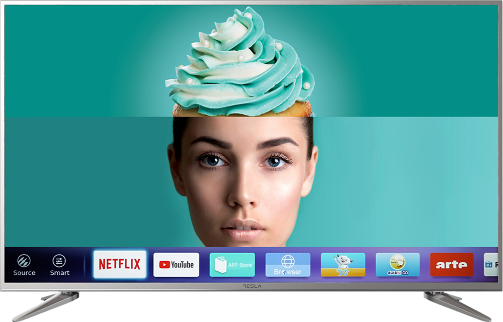 Televizor LED Tesla Smart TV 43T606SUS Seria T606SUS 109cm argintiu 4K UHD