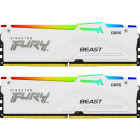Memorie Kingston FURY Beast RGB White 64GB DDR5 6000MHz CL36 Dual Channel Kit