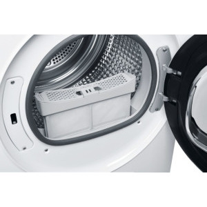 Haier HD80-A3959-S, Pompa de caldura, 8 kg, Clasa C, Inverter, iRefresh, Dry Sensor, Pillow drum, iTime, Filtru triplu, Alb