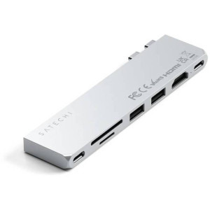 Satechi PRO HUB SLIM, 1x USB4, 1x HDMI, 2x USB, 1xUSB-C, Silver