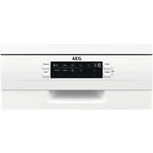 AEG FFB62427ZW, Slim, 9 seturi, 9 programe, Clasa E, Inverter, AirDry, Pro Clean, Afisaj digital, 45 cm, Alb