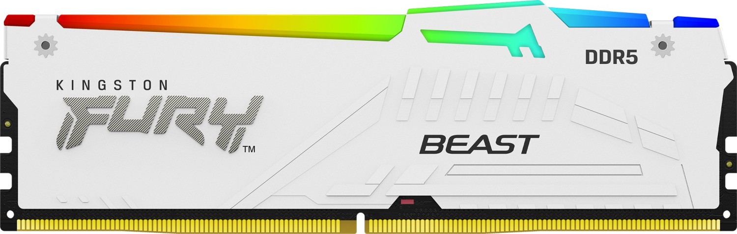 Memorie Kingston FURY Beast RGB White 16GB DDR5 6000MHz CL30