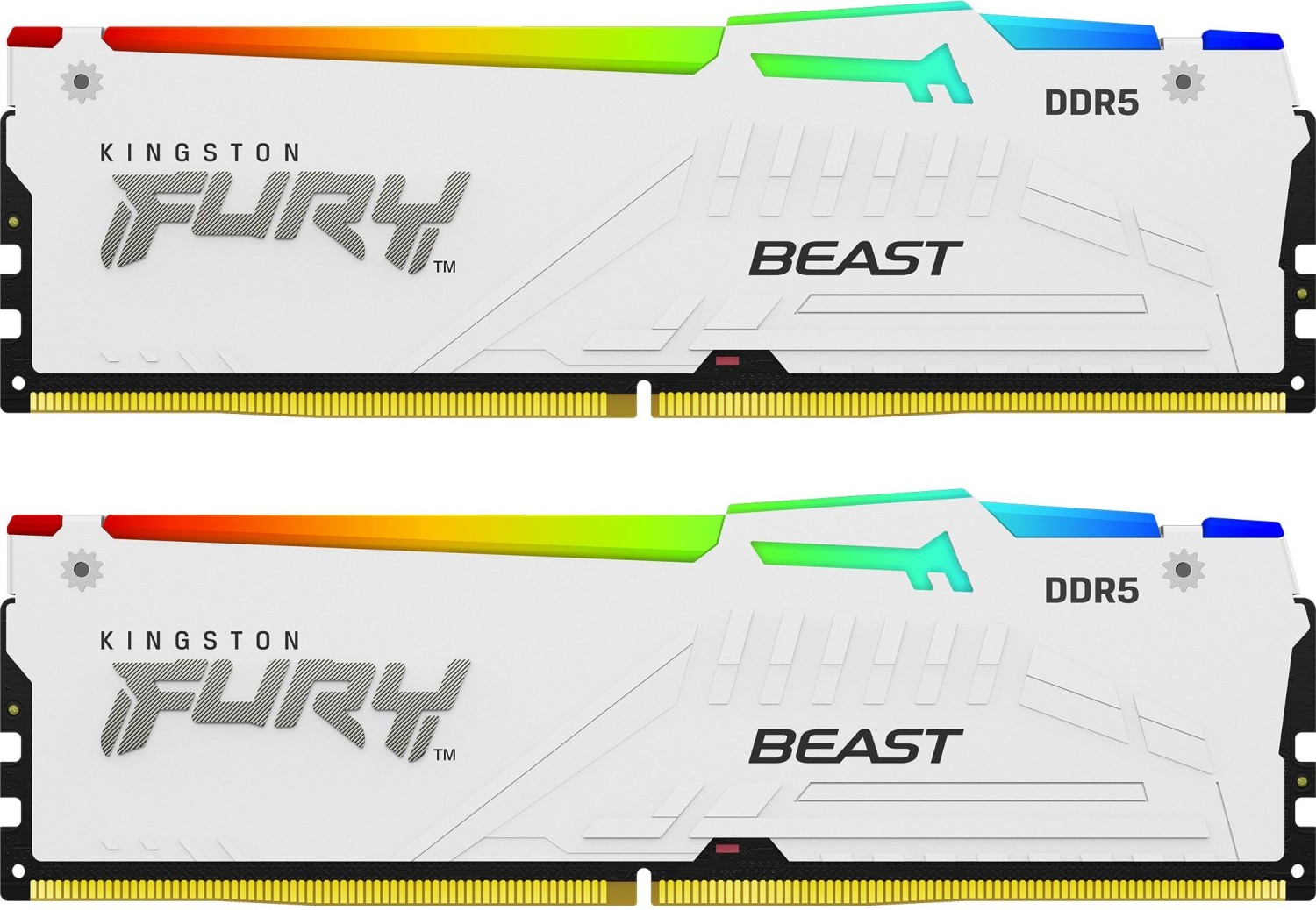 Memorie Kingston FURY Beast RGB White 64GB DDR5 6400MHz CL32 Dual Channel Kit