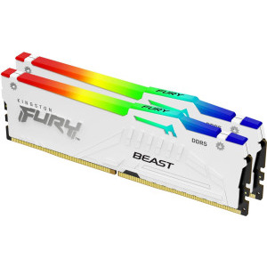 Kingston FURY Beast RGB White 64GB DDR5 6400MHz CL32 Dual Channel Kit