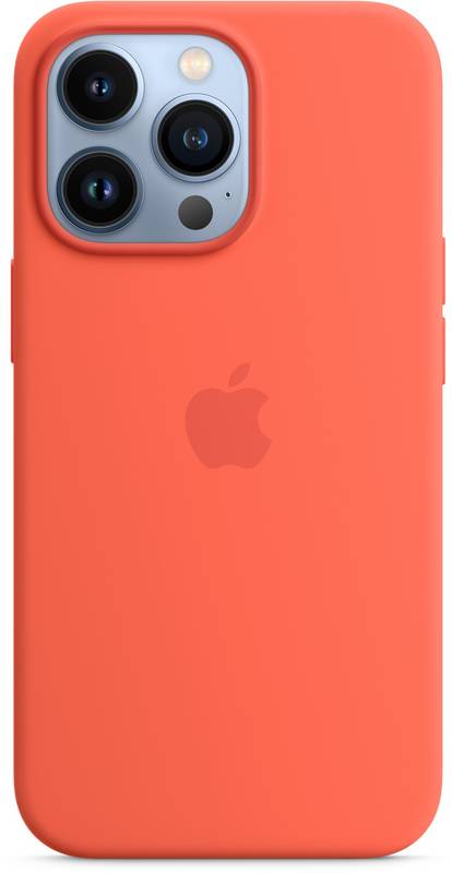 Apple Protectie pentru spate, material silicon, cu MagSafe pentru iPhone 13 Pro, culoare Nectarine