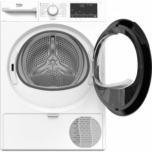 Beko B3T67230, Pompa de caldura, 7 kg, Clasa E, SteamCure, Hygienic Dry, OptiSense, Recycled Dry, Alb