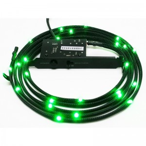 NZXT Sleeved LED Lighting Kit Green 2m