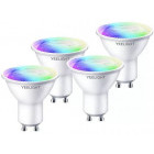 Yeelight Set 4 Becuri Yeelight LED GU10 Smart Bulb W1, Multicolor, 4.5W, 350 lm