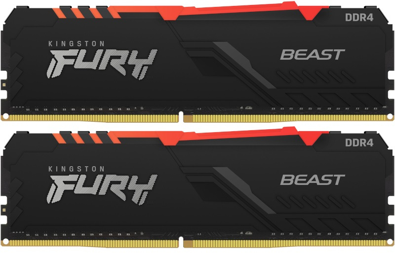 Memorie Kingston FURY Beast RGB 16GB DDR4 2666MHz CL16 Dual Channel Kit