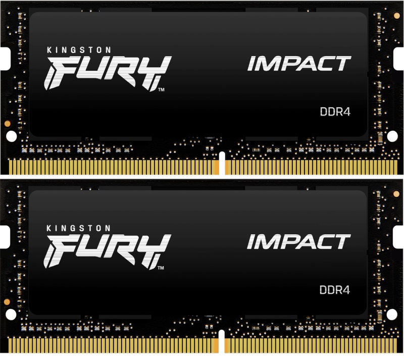 Memorie notebook Kingston FURY Impact, 16GB, DDR4, 2666MHz, CL15, 1.2v, Dual Channel Kit