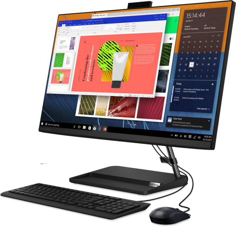 All-In-One PC Lenovo IdeaCentre 3 27ITL6, 27 inch FHD IPS, Procesor Intel® Core i7-1165G7 4.7GHz Tiger Lake, 8GB RAM, 512GB SSD, Iris Xe Graphics, Camera Web, no OS