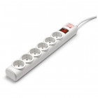 Priza/prelungitor SALICRU SPS.SAFE 6, 1.5m, 6x Schuko, Alb