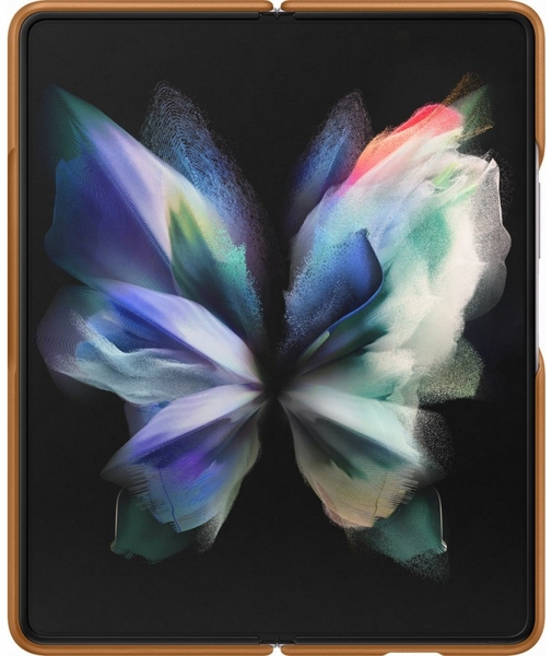 Samsung Protectie pentru spate Leather Camel pentru Galaxy Z Fold 3 5G