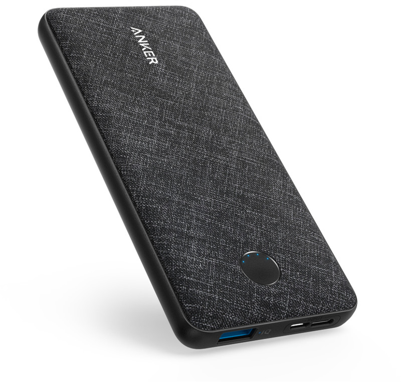 Baterie externa Anker PowerCore Metro Slim, 10000 mAh, Black, tehnologia PowerIQ si VoltageBoost
