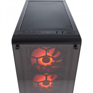 Gaming Black Aquila, Intel i7-9700K 3.6GHz Coffee Lake, 16GB DDR4, 2TB HDD + 256GB SSD, RTX 2060 SUPER 8GB GDDR6, Iluminare RGB