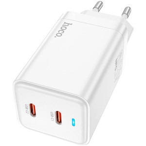 Hoco GaN, N23 Starlight, 2x USB-C, 45W, alb, tehnologia Quick Charge