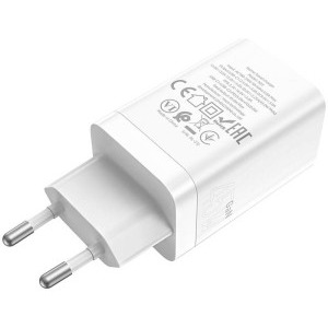 Hoco GaN, N23 Starlight, 2x USB-C, 45W, alb, tehnologia Quick Charge