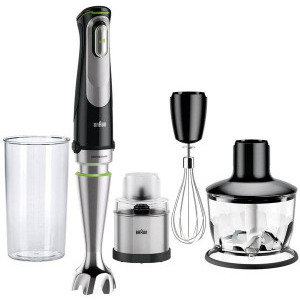 Braun Mixer vertical Multiquick 9 MQ9038X, 1000W, 0.5 L / 0.6L, Negru/Argintiu