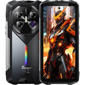 Fossibot Rugged F113, 256GB, 12GB RAM, Dual SIM, 5G, 4-Camere, Black, RGB Light, Camera Night Vision