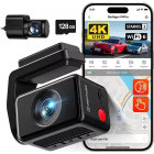 Camera video auto Redtiger F4 Pro 4K Wi-Fi + 1080p camera video pentru bord, microSD 128GB inclus