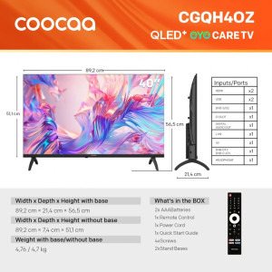 COOCAA Smart TV QLED 40CGQH40Z Seria CGQH40 100cm Full HD
