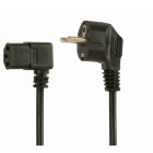 Cablu componente Gembird Schuko Male - IEC320/C13 Female (conector 90 grade), 1.8 m, Negru