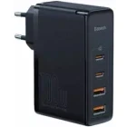 Incarcator retea Baseus GaN5, 2x USB-C, 2x USB, Quick Charge 100 W, GaN, Black
