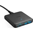 Incarcator retea Anker Ultra Slim PowerPort 543 Atom A2046G12, 2x USB-C, 2x USB, Quick Charge 65 W, GaN, Black