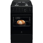 Aragaz Electrolux LKG504000K, 4 arzatoare, Gaz, Aprindere electrica, Autocuratare catalitica, Grill, 50 cm, Negru
