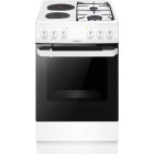 Aragaz Hansa FCMW58049, 3 arzatoare / 1 zona de gatire, Mixt, Grill, Rotisor, Timer, Clasa A, 60 cm, Alb
