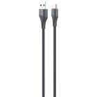 Cablu periferice Serioux USB tip A Male la USB-C Male, 1 m, Gri