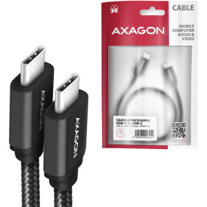 AXAGON USB 3.2 Tip C Male - USB 3.2 Tip C Male, 1.5m, negru