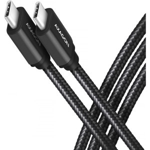 Cablu periferice AXAGON USB 3.2 Tip C Male - USB 3.2 Tip C Male, 1.5m, negru