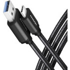 Cablu periferice AXAGON USB-C 3.2 Gen 2 Male la USB-A 3.2 Gen 1 Male, 1.5 m, 3A, Negru