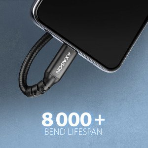 AXAGON USB-C 3.2 Gen 2 Male la USB-C 3.2 Gen 2 Female, 1 m, PD 240W, 5A, Negru