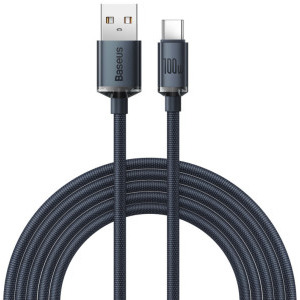Cablu periferice Baseus USB tip A Male la USB-C Male, 1.2 m, 100 W, Negru