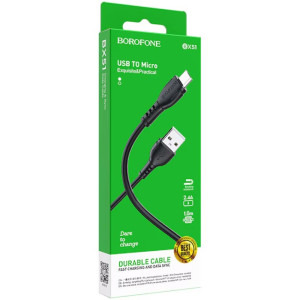 Borofone BX51, USB Male la microUSB Male, 1 m, Black