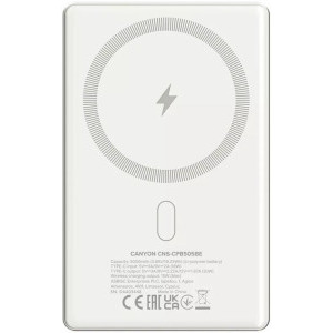 Canyon 5000 mAh, OnCharge 505 Slim, Incarcare wireless Magsafe, Power Delivery 20W, Beige