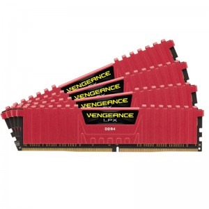 Corsair Vengeance LPX Red 16GB DDR4 2666MHz CL15 Quad Channel Kit