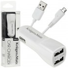 Incarcator auto Kruger&Matz Auto KM0018 Universal, 2x USB, 1A + 2.1A, cablu inclus